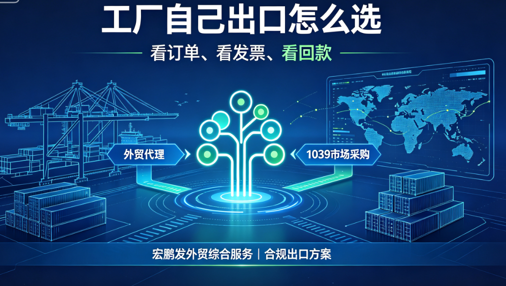 工厂自己出口，代理 vs 1039，到底怎么选？